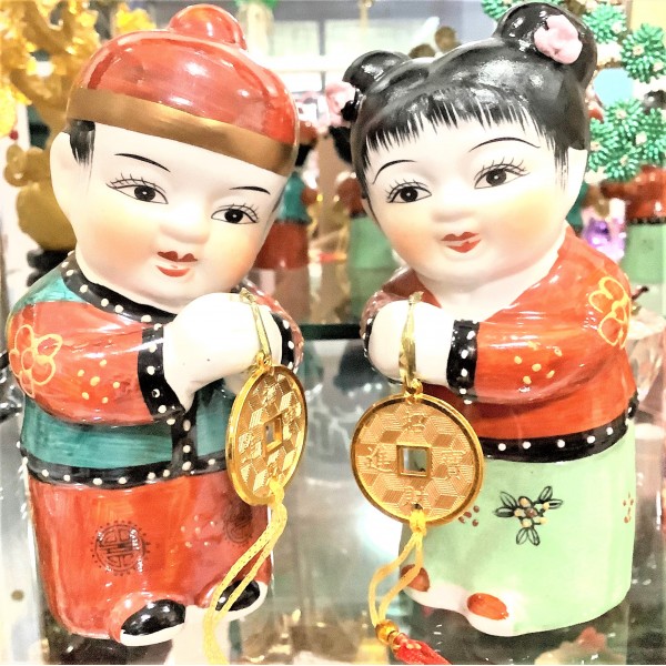 Feng Shui Lucky Charm Happy Chinese Couple / Double Happiness